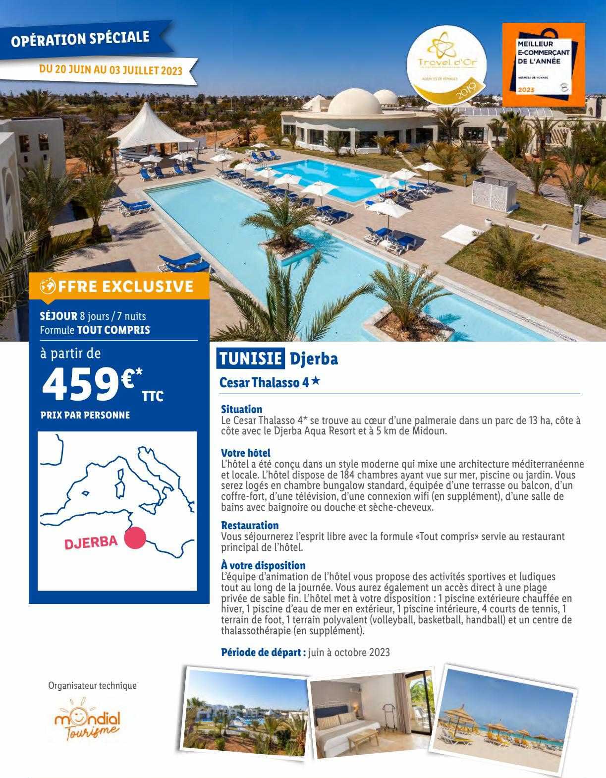tunisie djerba : césar thalasso 4*