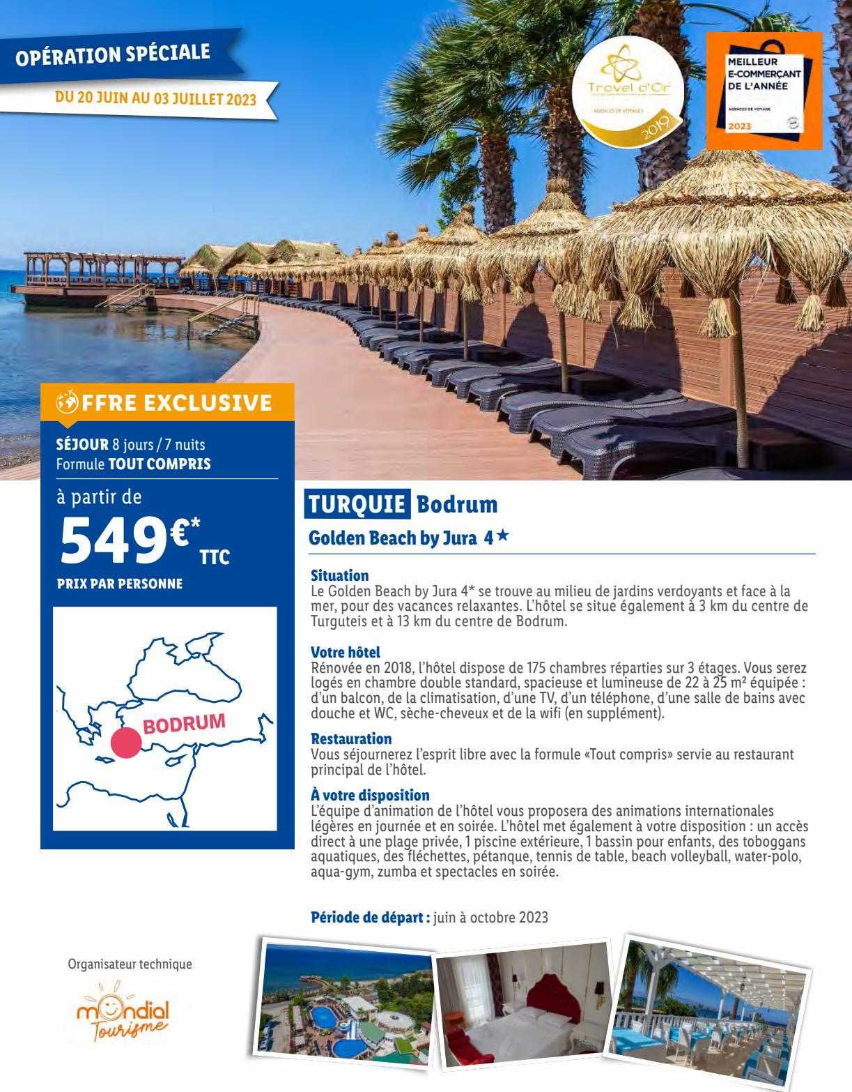 turquie bodrum : golden beach by jura 4*