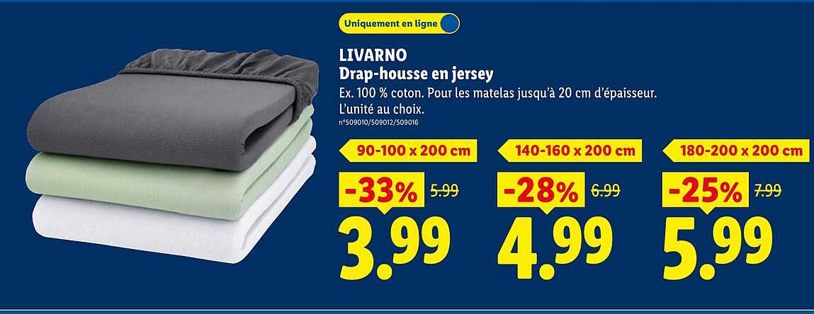 LIVARNO Drap-housse en jersey