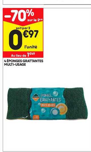 4 éponges grattantes multi usage