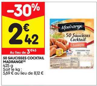 50 Saucisses Cocktail Madrange