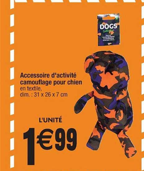 accessoires d'activité camouflage pour chien