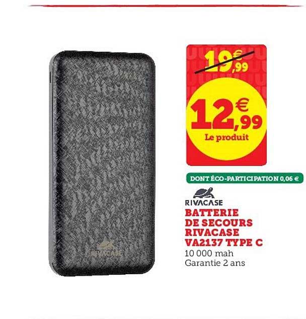 batterie de secours rivacase ca2137 type c