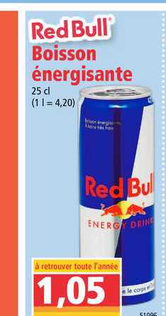 boisson énergisante red bull