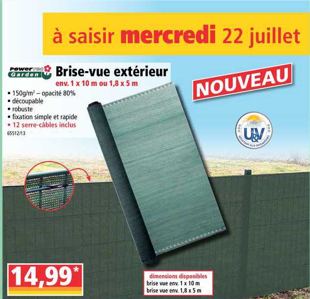 Brise Vue Extérieur Powertec Garden