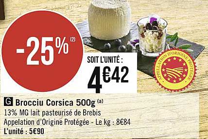 brocciu corsica 500g