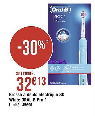 brosse à dents électrique 3d white oral b pro 1