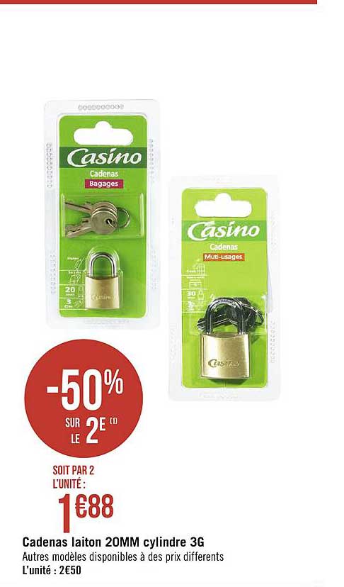 cadenas laiton 20mm cylindre 3g -50% sur le 2e