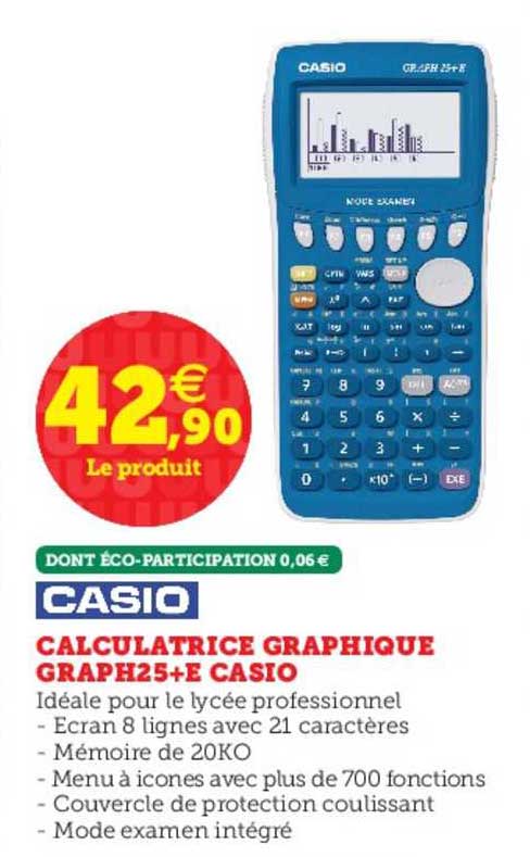 Calculatrice Graphique Graph25+e Casio