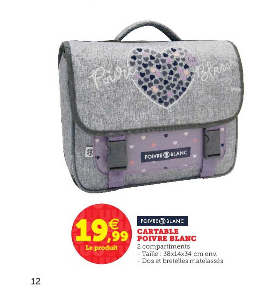 Cartable Poivre Blanc