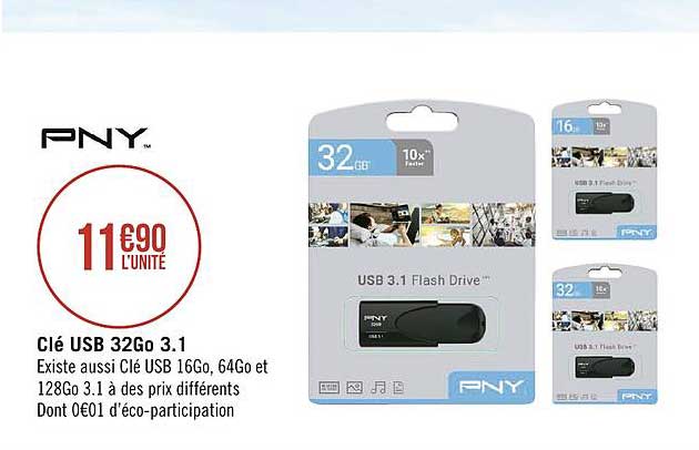 clé usb 32go 3.1 pny