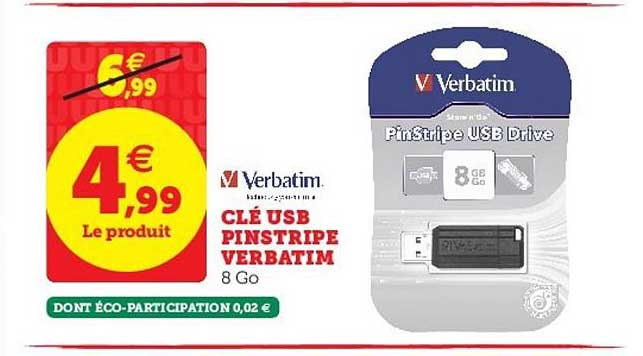 clé usb pinstripe verbatim