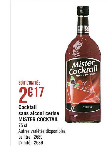 cocktail sans alcool cerise mister cocktail