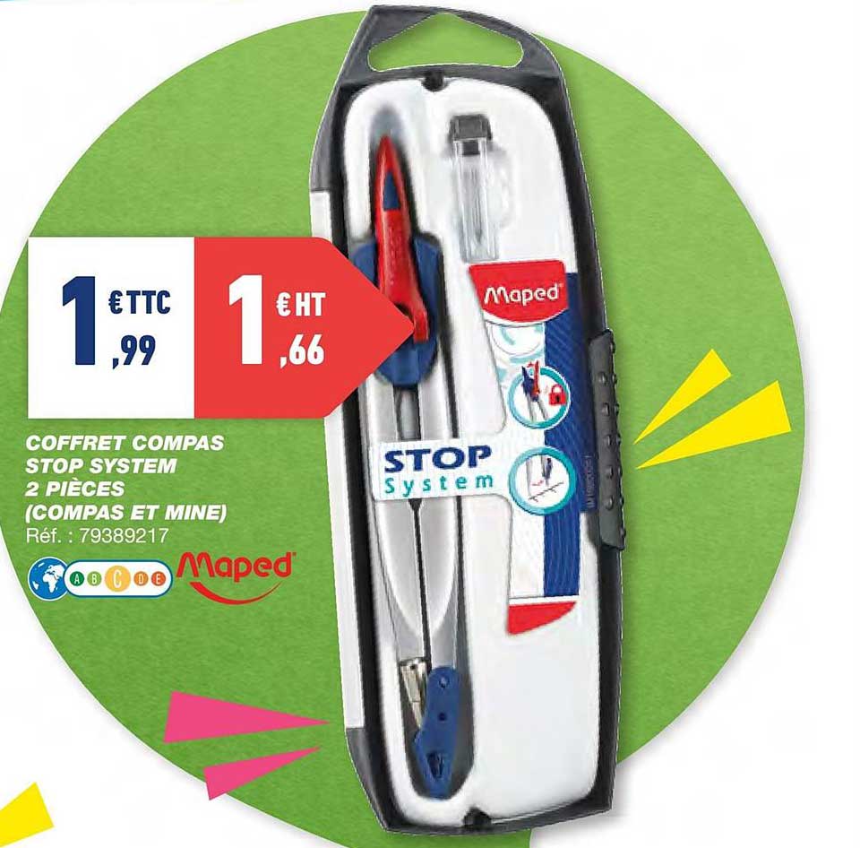 Coffret Compas Stop System 2 Pièces (compas Et Mine) Maped