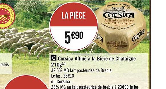 corsica affiné à la bière de chataigne 210g