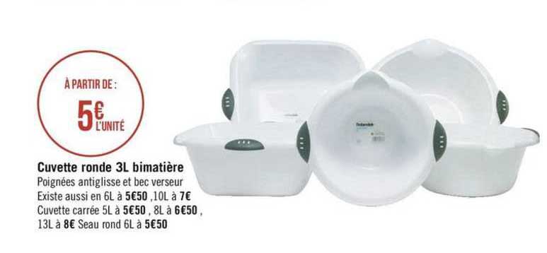 cuvette ronde 3l bimatière