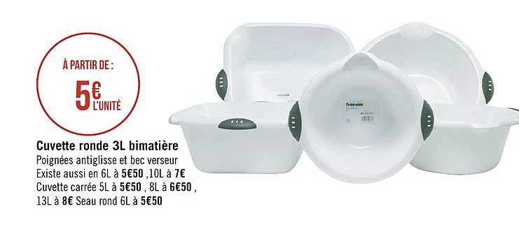 cuvette ronde 3l bimatière