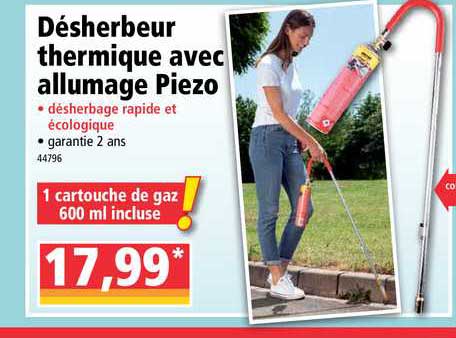 désherbeur thermique avec allumage piezo