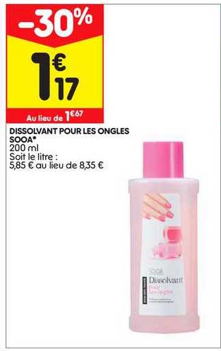 dissolvant pour les ongles sooa