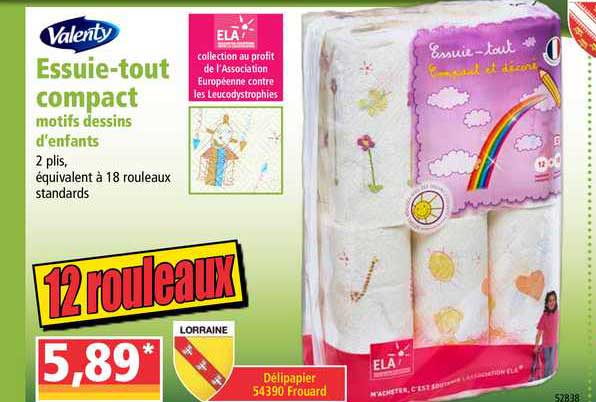 essuie tout compact valenty