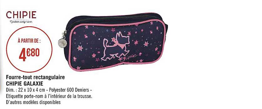 fourre tout rectangulaire chipie galaxie