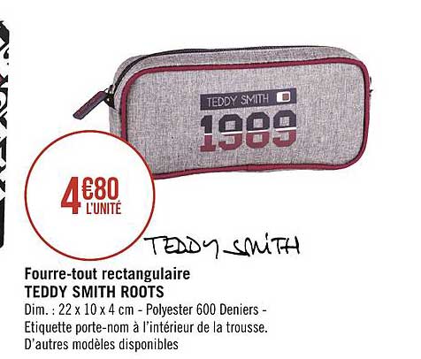 Fourre Tout Rectangulaire Teddy Smith Roots