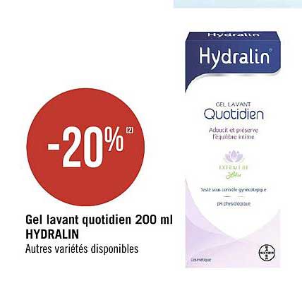 gel lavant quotidien 200 ml hydralin
