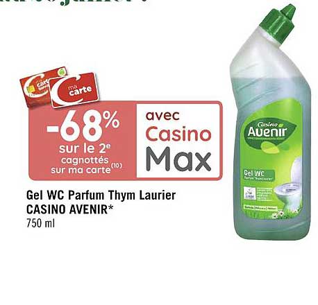 gel wc parfum thym laurier casino avenir