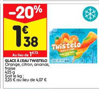 glace à l'eau twistelo