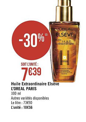 huile extraordinaire elsève l'oréal paris