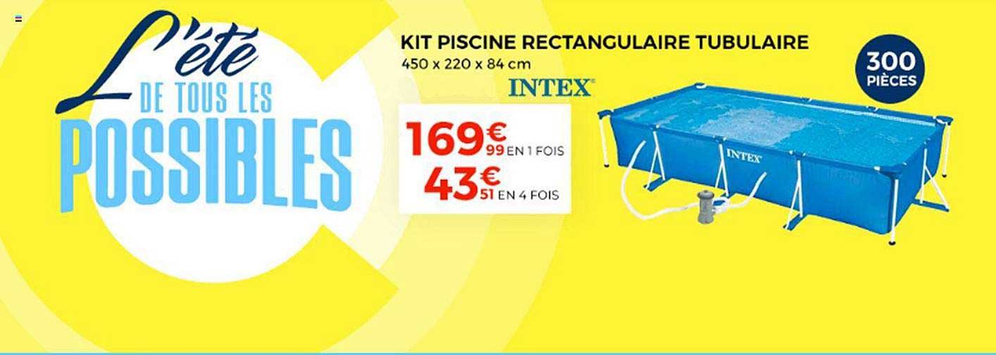 Kit Piscine Rectangulaire Tubulaire Intex