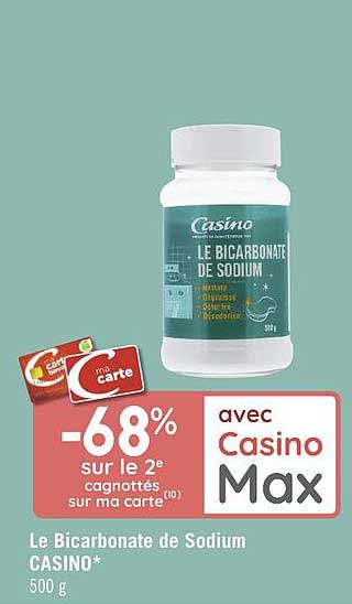 le bicarbonate de sodium casino