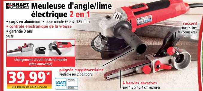 meuleuse d'angle lime électrique kraft werkzeuge