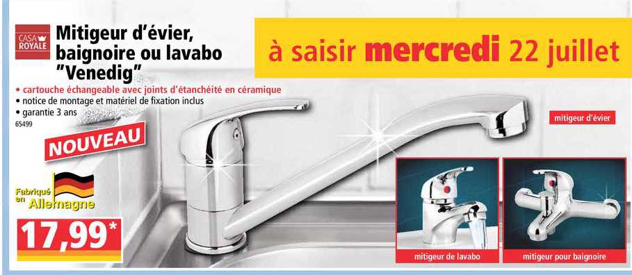 Mitigeur D'évier Baignoire Ou Lavabo Venedig Casa Royale