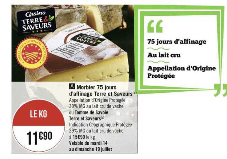 morbier 75 jours d'affinage terre & saveurs