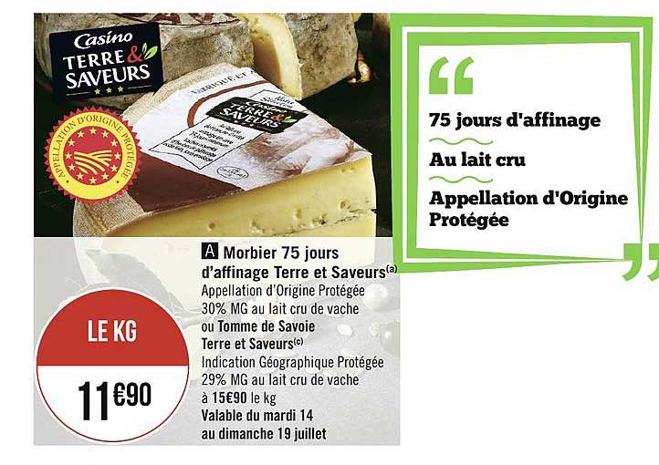 morbier 75 jours d'affinage terre et saveurs