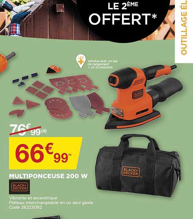 multiponceuse 200 w black+decker