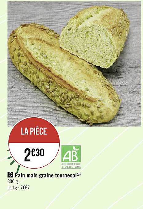 pain maïs graine tournesol