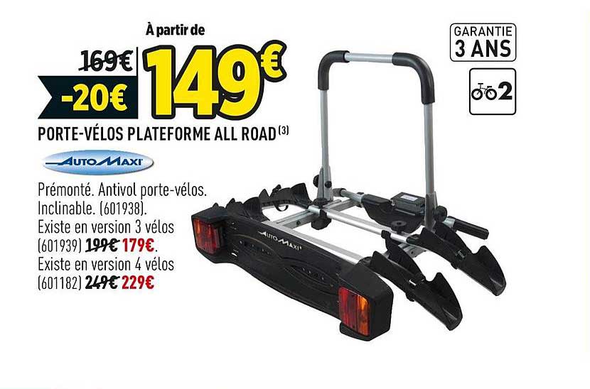 porte vélos plateforme all road auto maxi