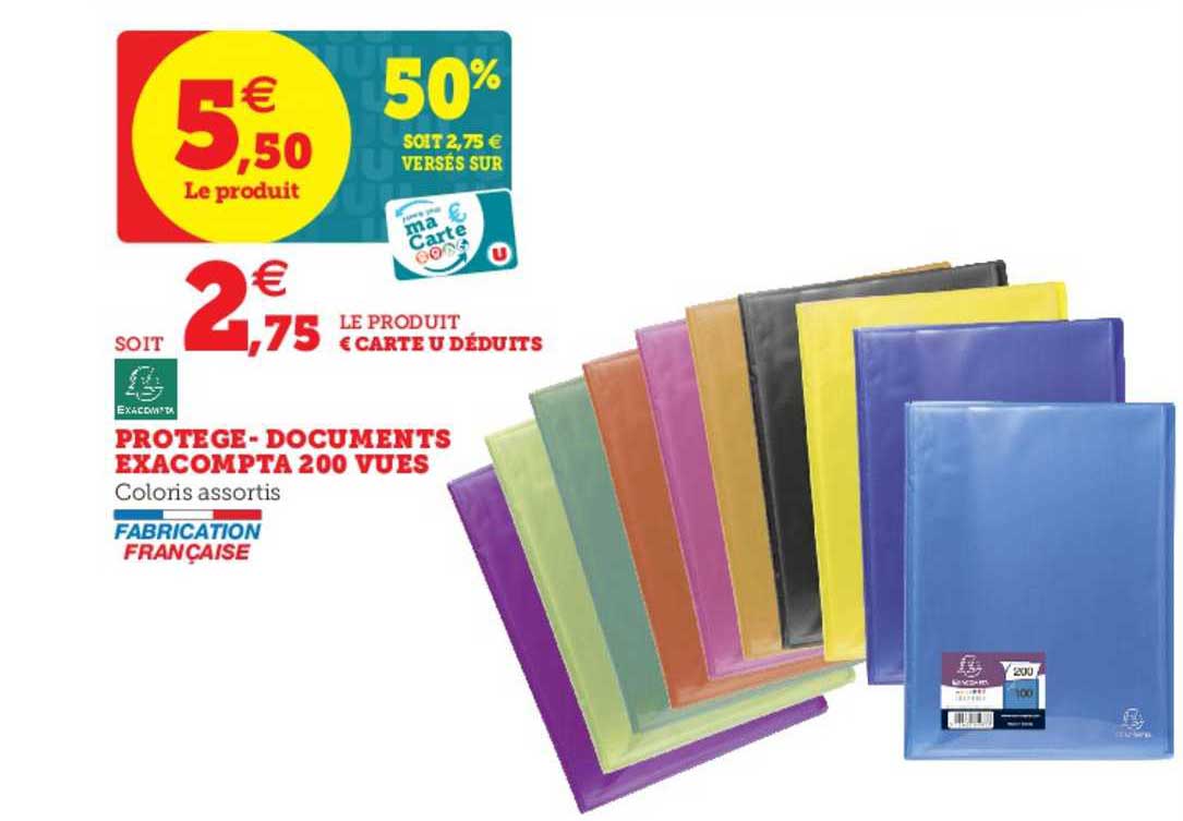 Protège Documents Exacompta 200 Vues
