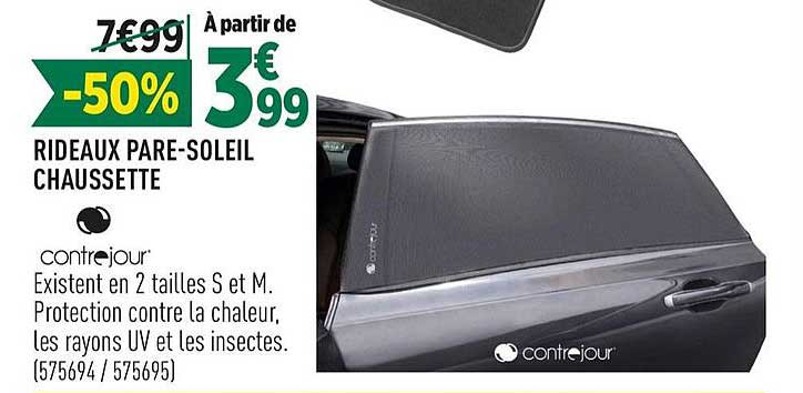 rideaux pare soleil chaussette contre jour