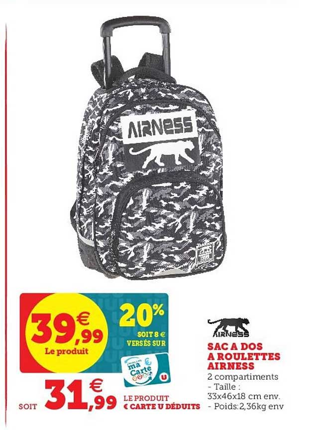 Sac à Dos à Roulettes Airness