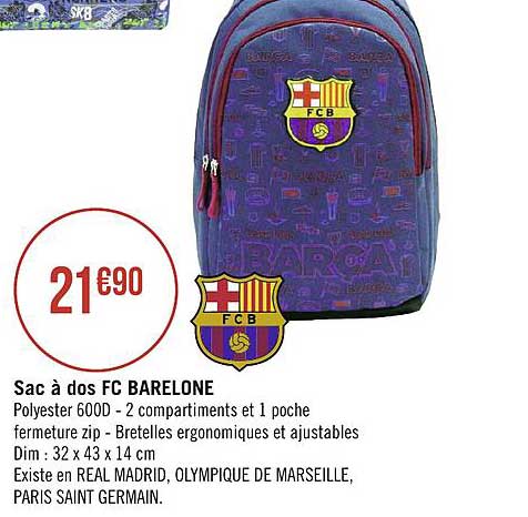 sac à dos fc barcelone