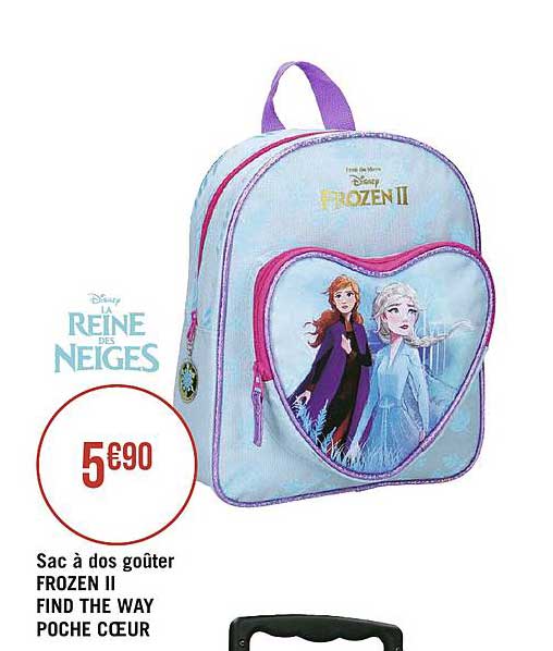 sac à dos goûter frozzen ii find the way poche cœur