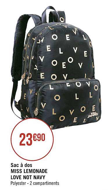 sac à dos miss lemonade love not navy