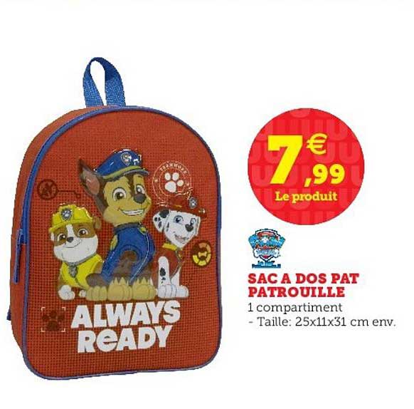 sac à dos pat patrouille