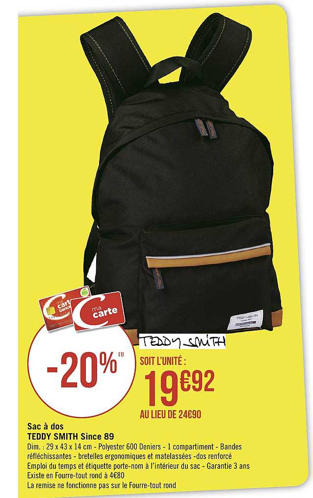 sac à dos teddy smith since 89