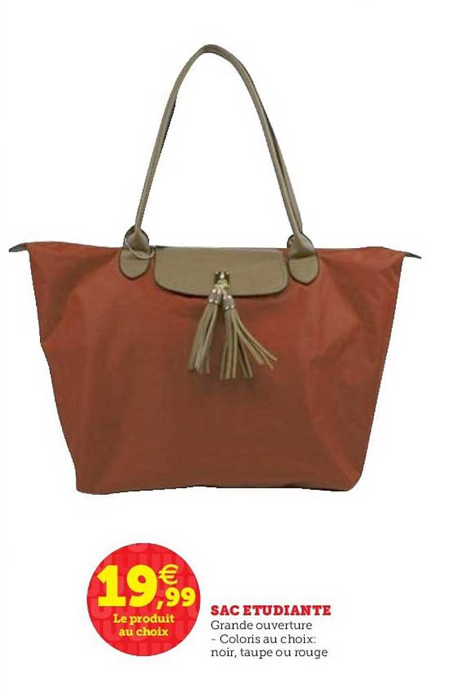 sac étudiante grande ouverture