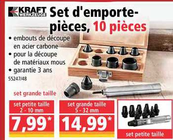 set d'emporte pièces kraft werkzeuge