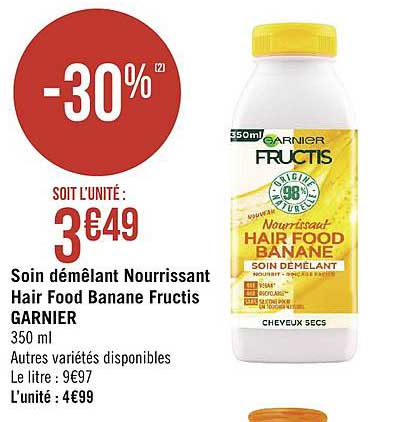 Soin Démêlant Nourrissant Hair Food Banane Fructis Garnier